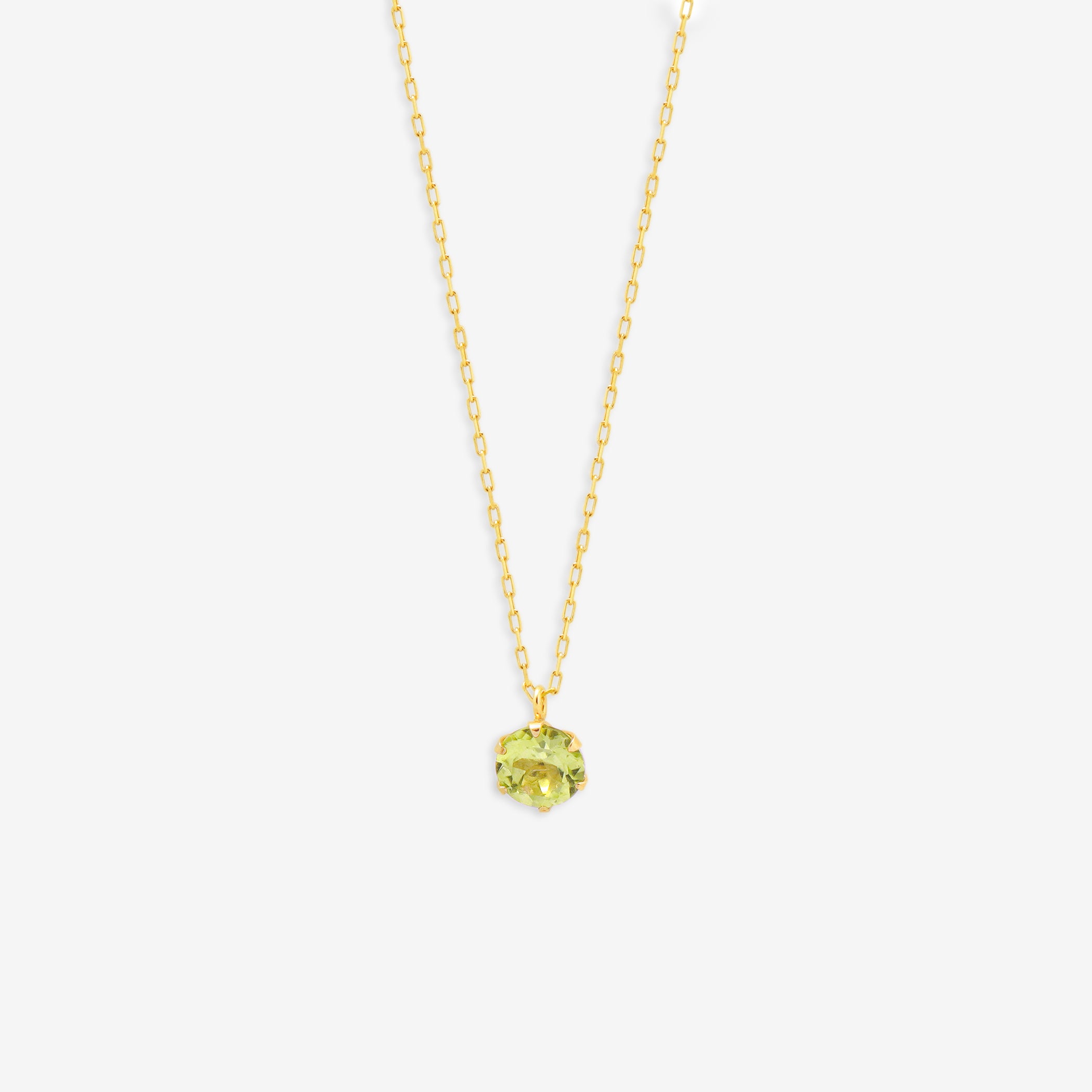 8月誕生石 K10 イエローゴールド ペリドット ネックレス – Milluflora