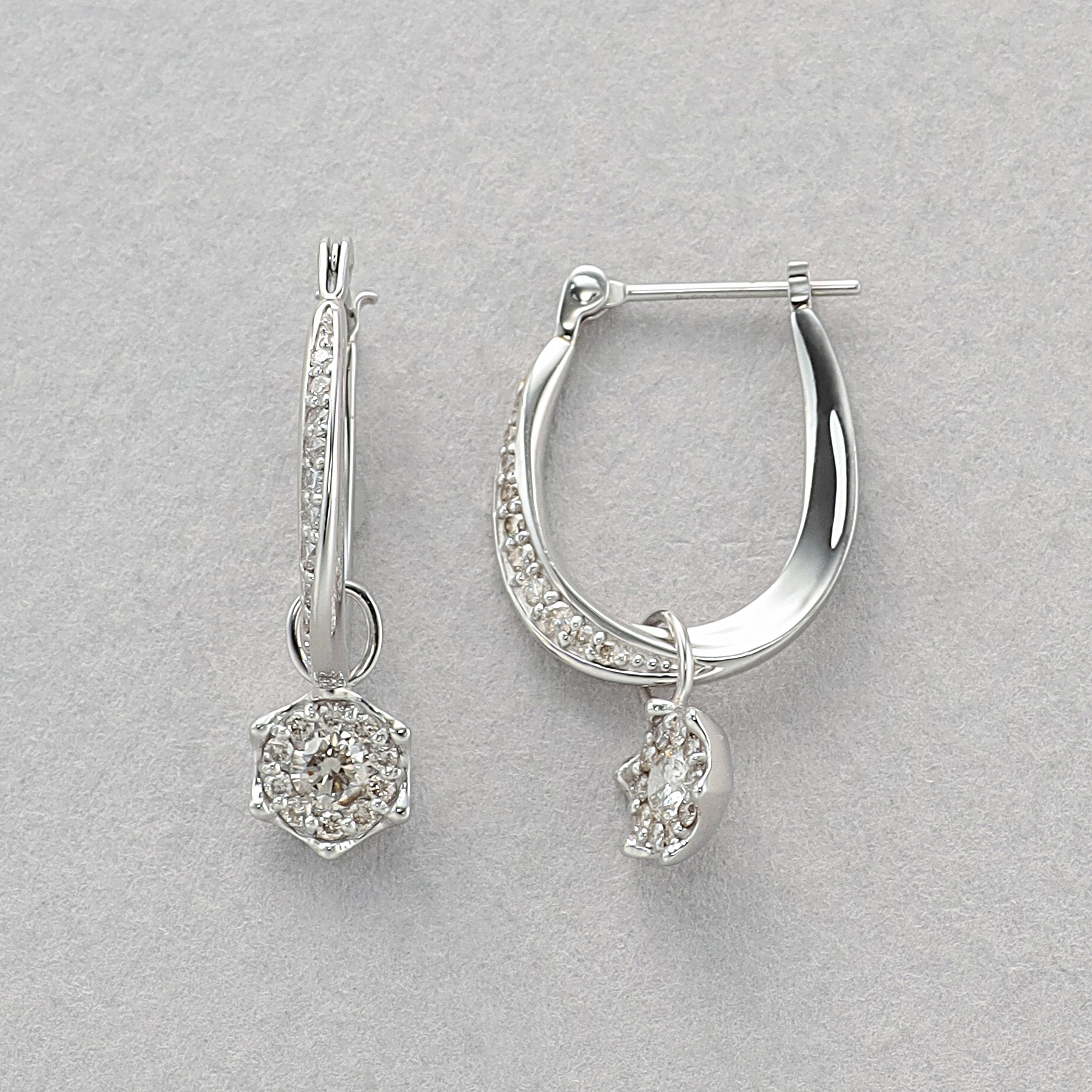 プラチナ ダイヤモンド フープ ピアス（0.50ct） – Milluflora | ミル