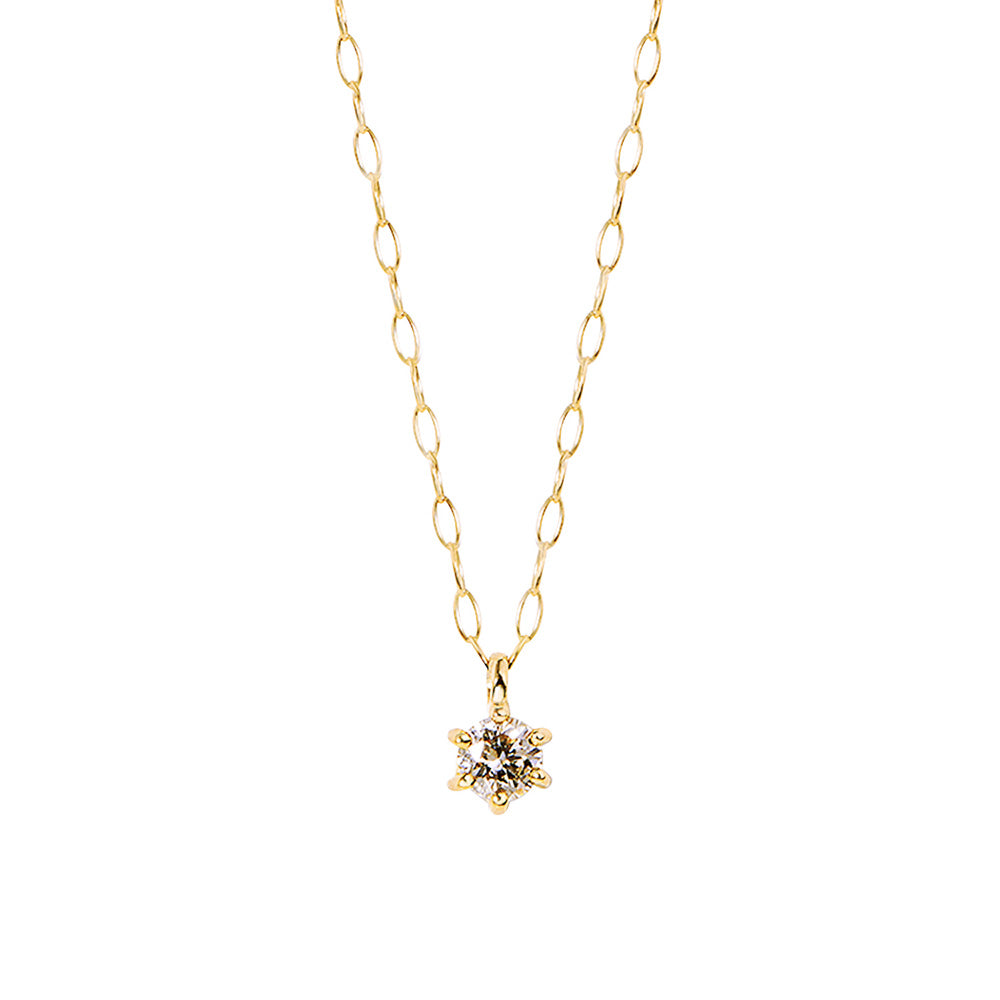 WEB限定】K18 イエローゴールド ダイヤモンド ネックレス（0.06ct
