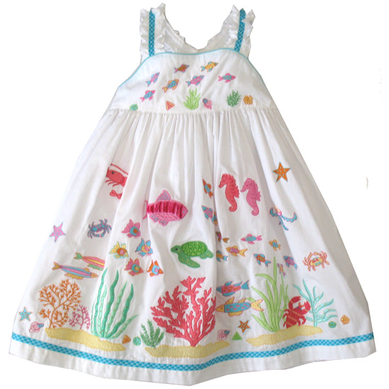 Cotton Kids Ocean Fish Dress - SPECIAL ORDER - Magnolia Charlie
