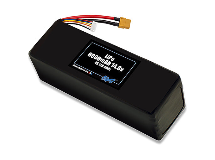 LiPo 8000mAh Lite 4S 14.8v Battery Pack – MaxAmps Lithium Batteries