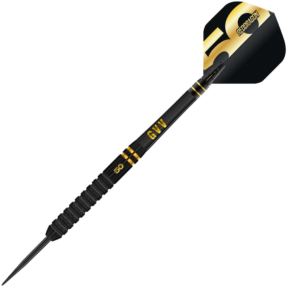 Red Dragon Gian Van Veen 50 Year Limited Edition Steel Tip Darts - 21g
