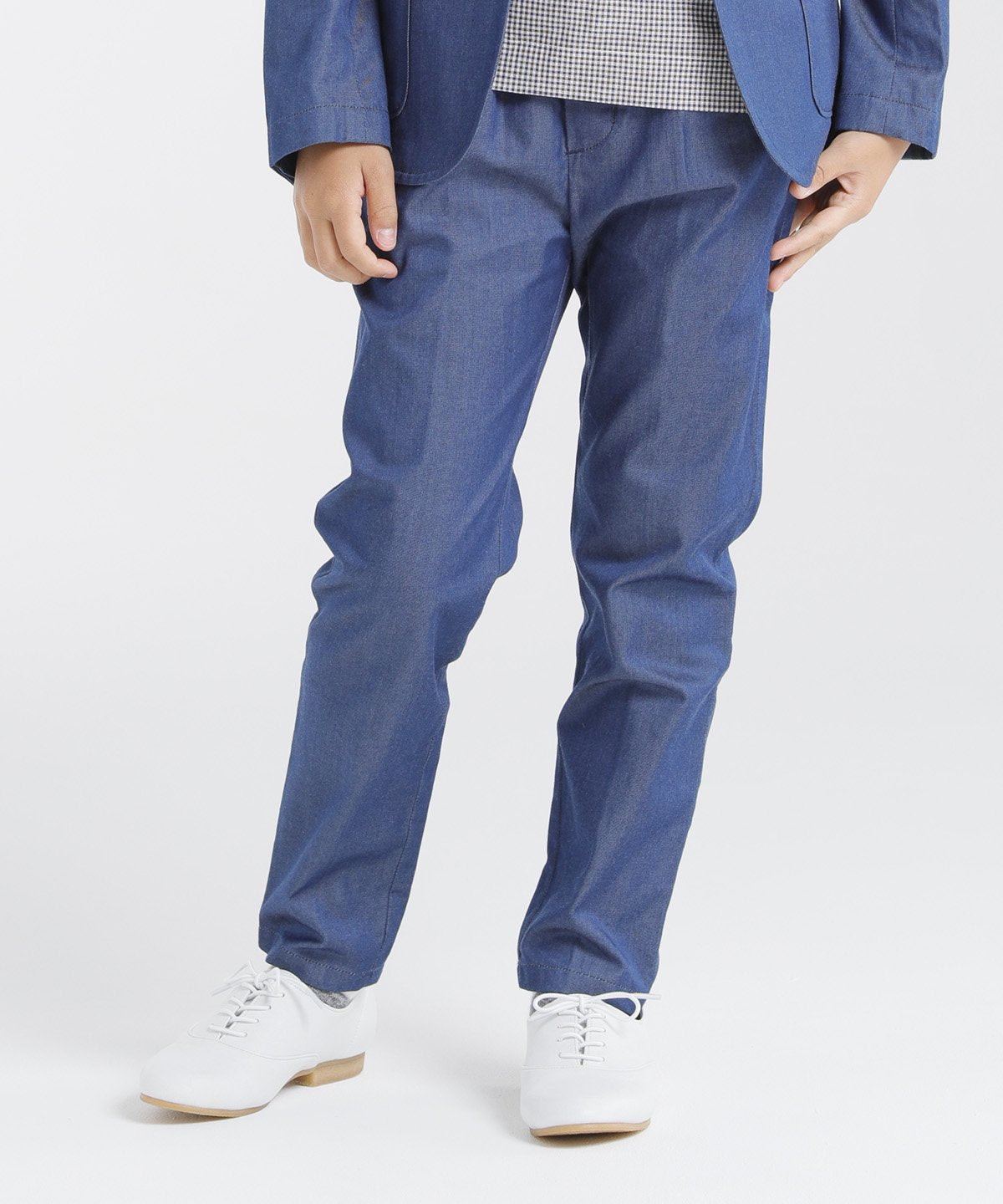INDIGO BASIC PANTS 薄手デニム セットアップ対応［100-145cm