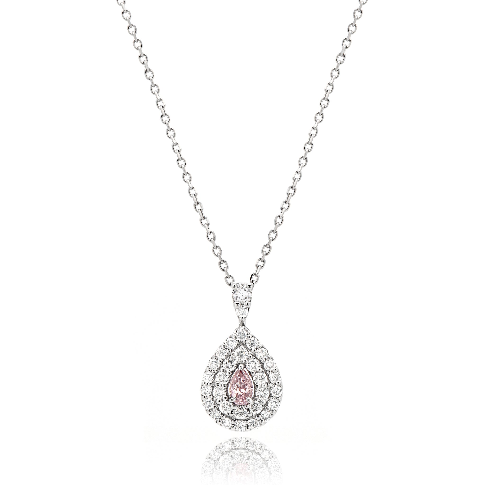 ピンクダイヤネックレス 天然 FANCY DEEP PINK ダイヤ Pt950 1点もの