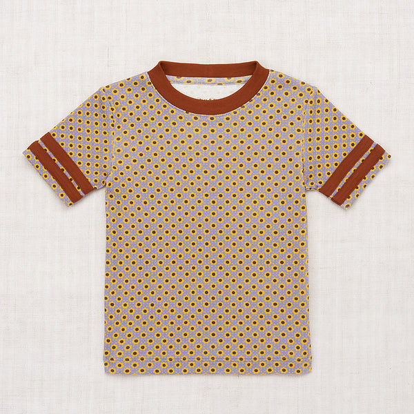 SALE Misha & Puff Kids Rec Tee Pewter Flower Dot Pima Cotton BIEN BIEN