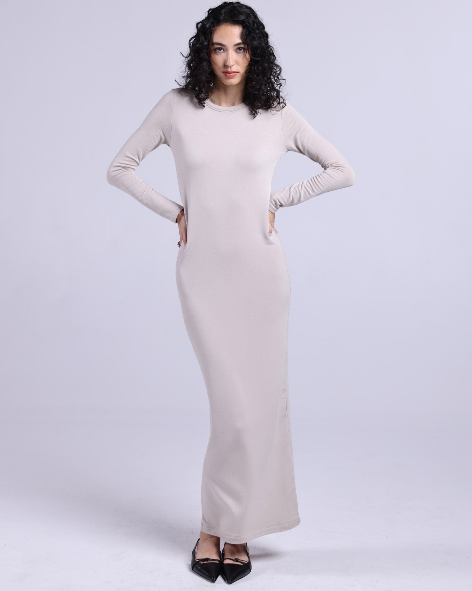 The Long Sleeve Crew Neck Dress | Maximum Comfort – Bleusalt