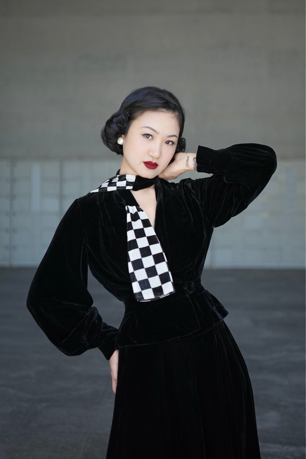 1930s｜Checkered Velvet Jacket – Bee's Knees