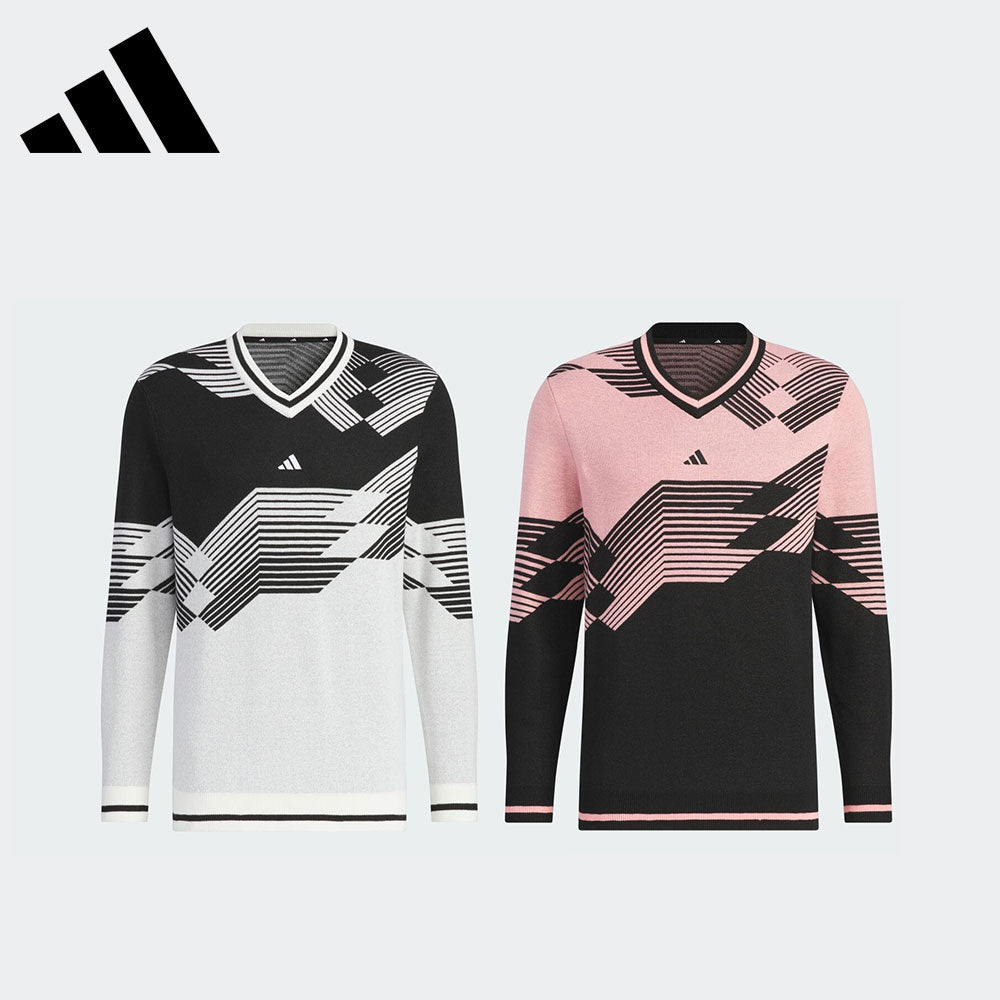 adidas アーカイブグラフィック Vネック長袖セーター 24FW JSC13