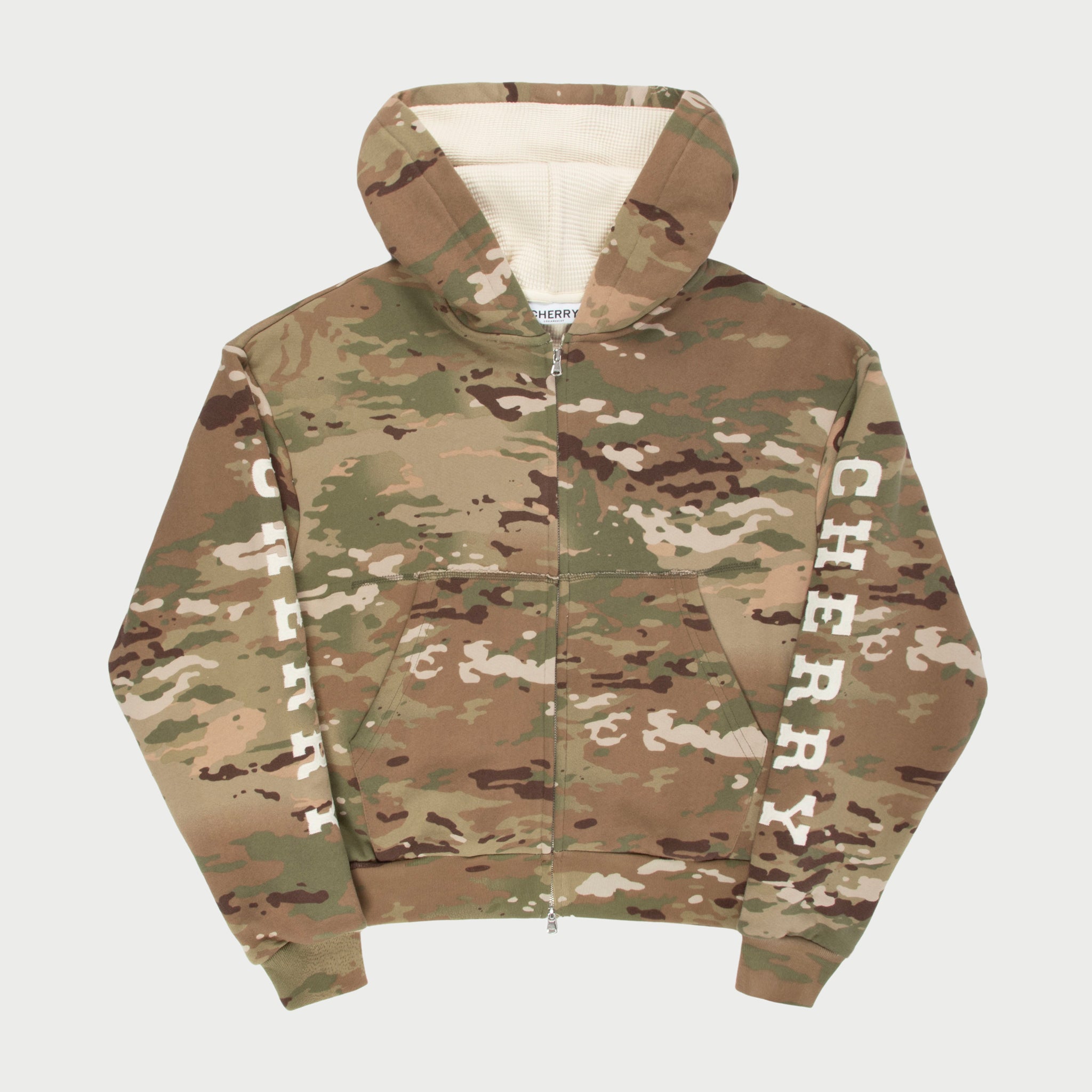 Thermal Zip-Up Hoodie (Camo) – CHERRY LA