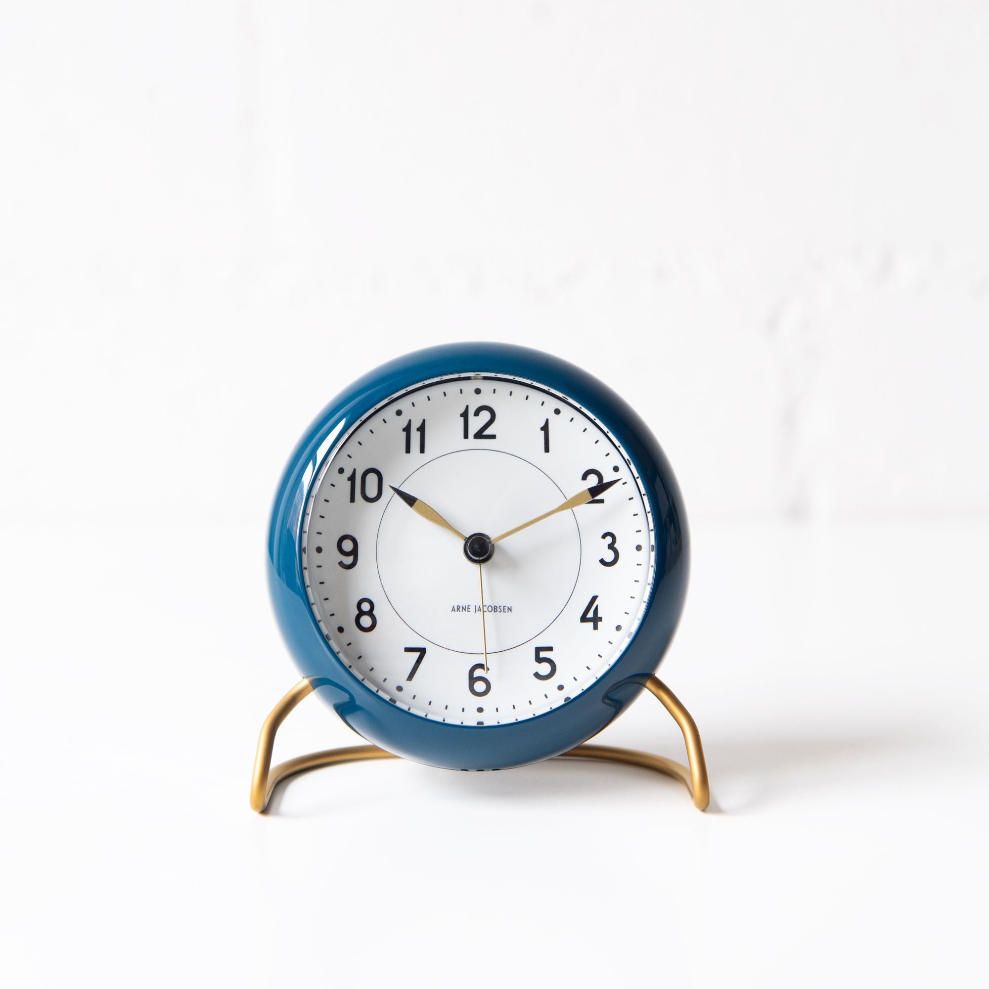 Station Alarm Clock in Petrole Blue, from Arne Jacobsen