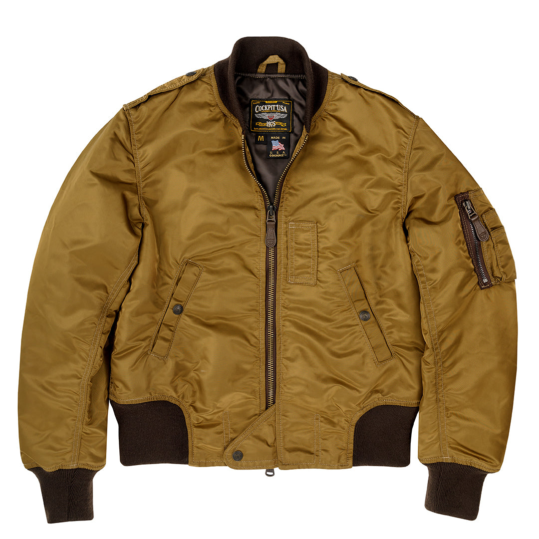 The Jenny MA-1 | Women's Nylon Satin Jacket (Bronze)