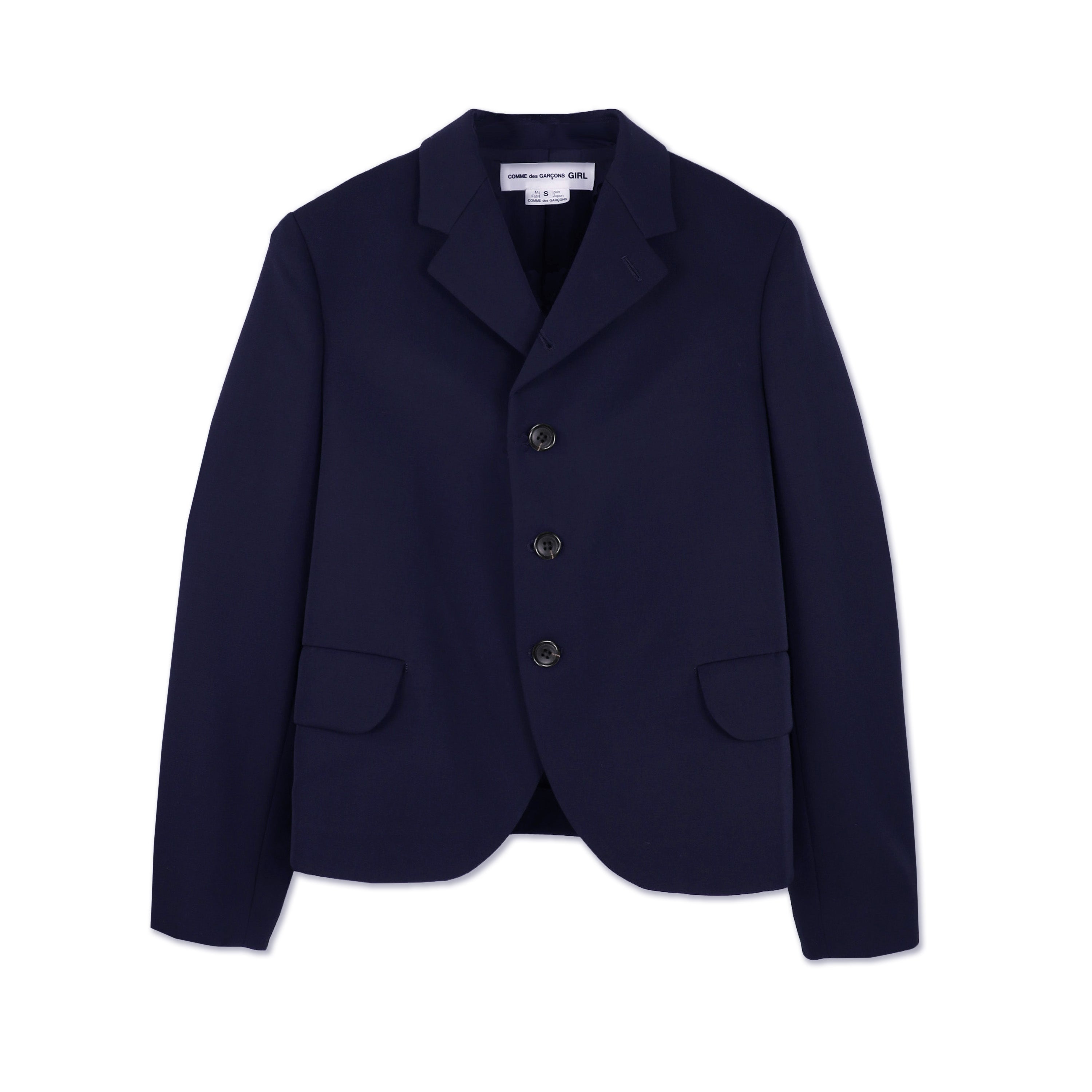 Wool Gabardine Lapel Collar Jacket Navy – COMME des GARÇONS Melbourne