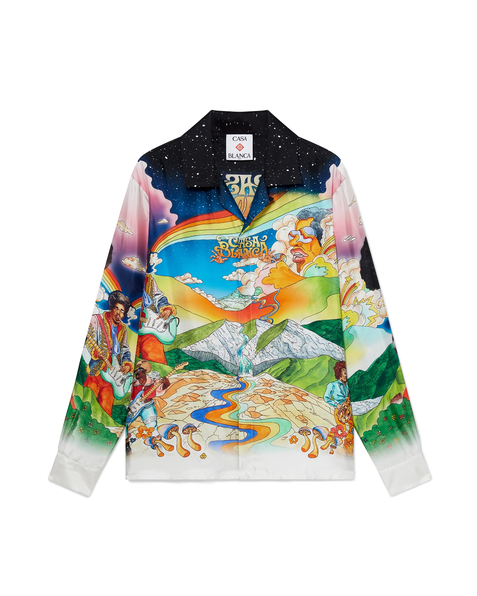 La Musique Long Sleeve Silk Shirt | Casablanca Paris
