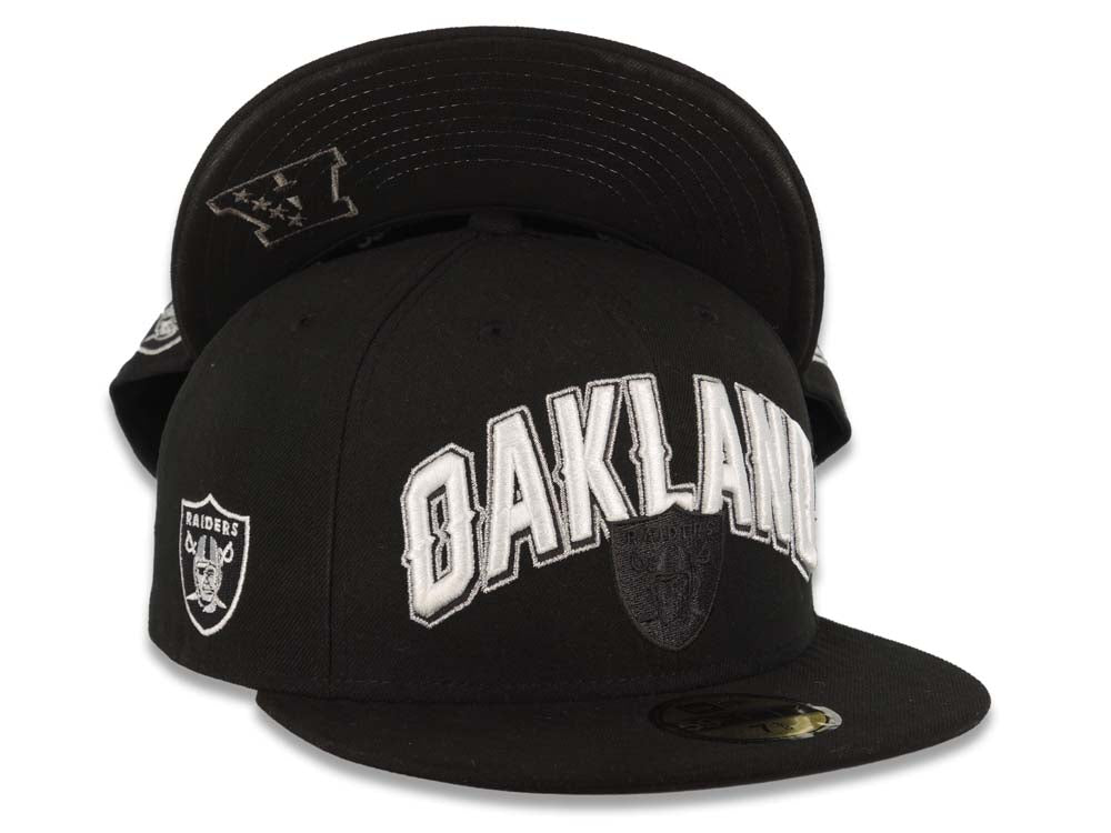 Oakland Raiders New Era NFL 59FIFTY 5950 Fitted Cap Hat Black
