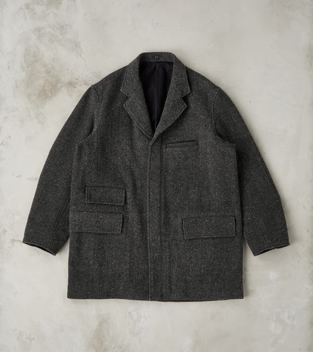 Taiga Takahashi T.T Lot. 405 Atelier Coat - Herringbone Tweed