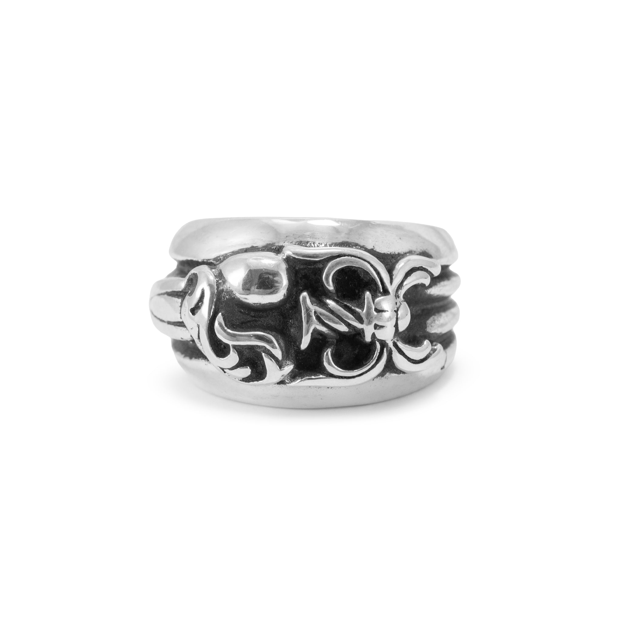 Men's Vintage 1995 Chrome Hearts Dagger Heart 925 Sterling Silver Band