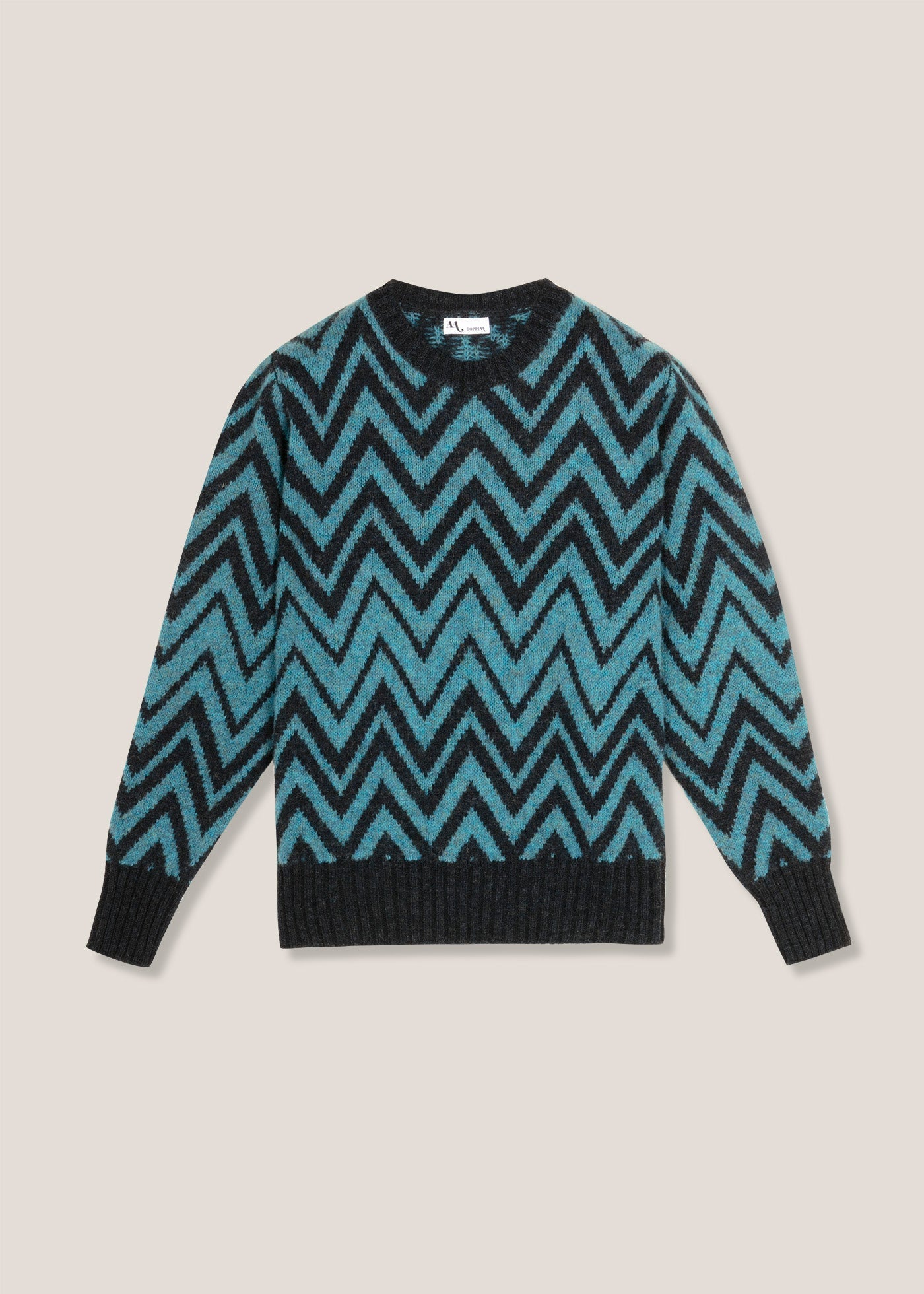 AAMBROSIA SHETLAND WOOL ZIG-ZAG SWEATER – Doppiaa