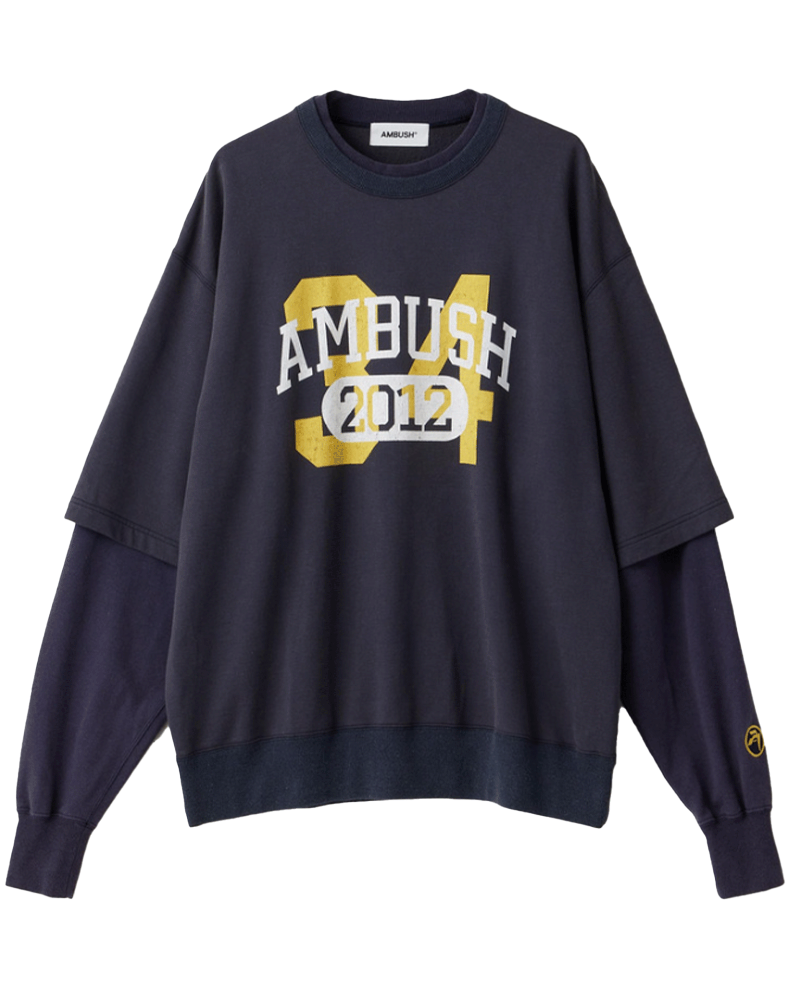 AMBUSH(アンブッシュ) LAYERED CREWNECK / NAVY | Detail Application