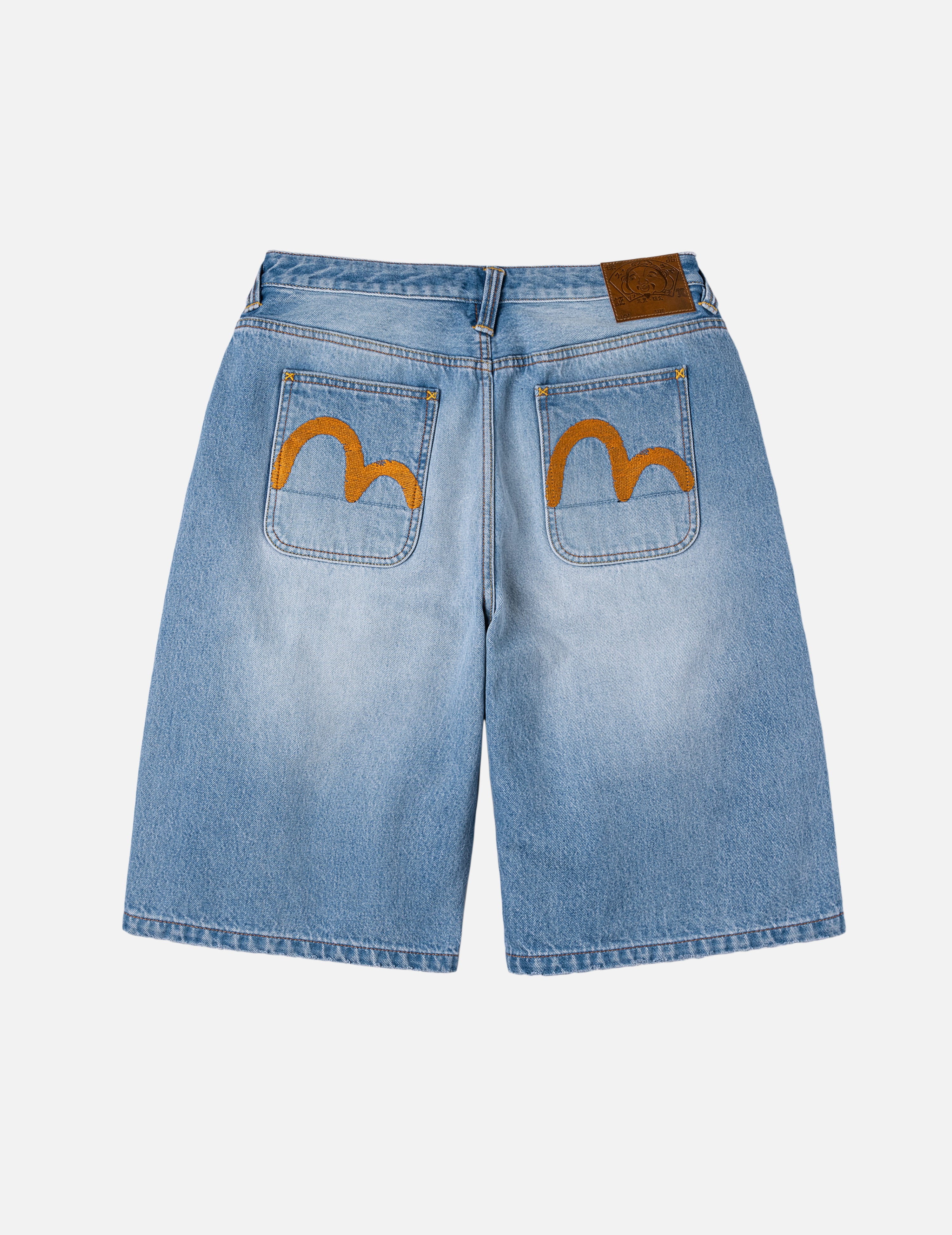 カモメ刺繍 レギュラーフィット ウォッシュドデニムジョーツ – EVISU