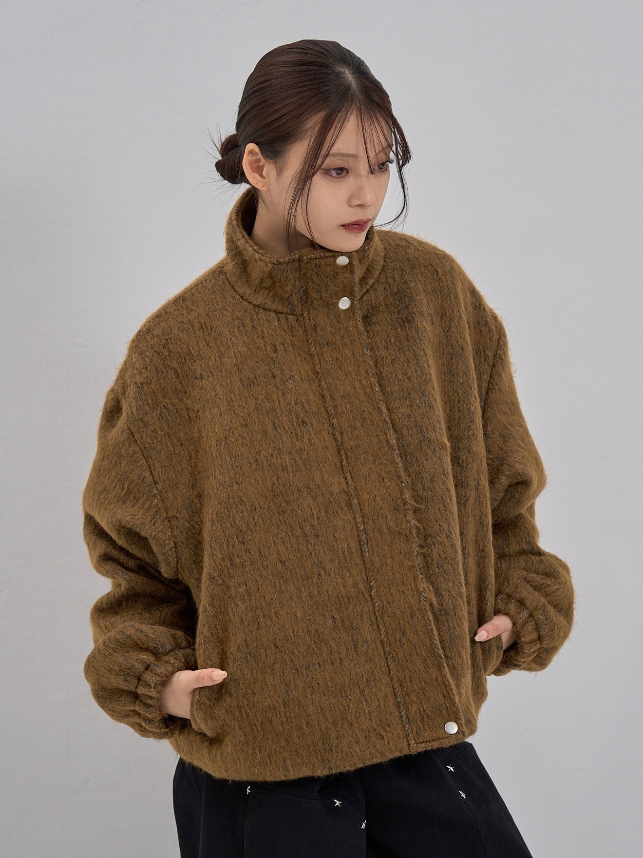 mohair tuck blouson – enewdnina