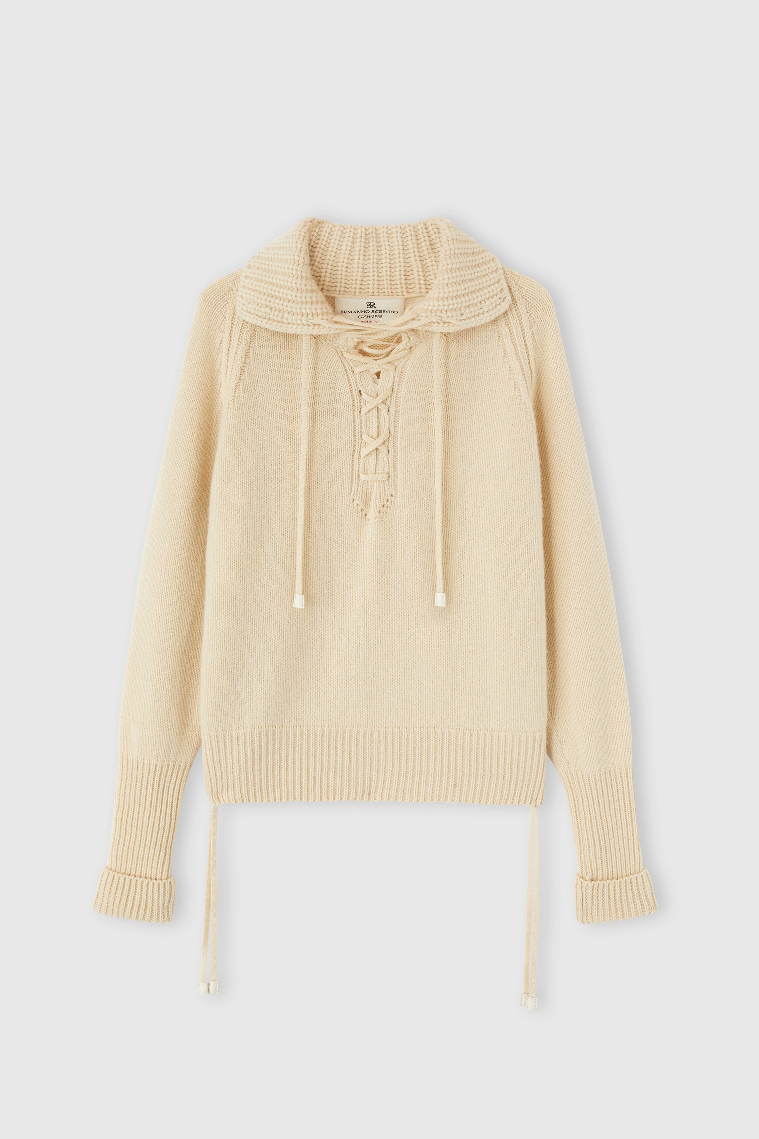 Pure cashmere sweater with handcrafted braiding - Ermanno Scervino