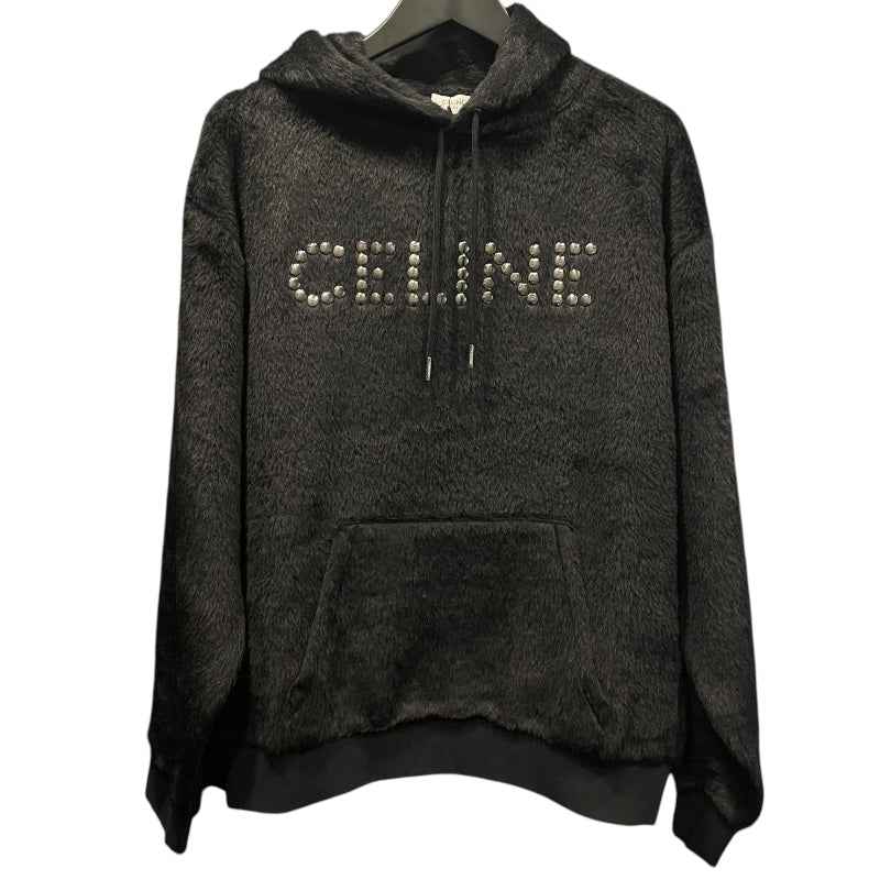 セリーヌ CELINE スタッズロゴアルパカ混パーカー 2Y988925R ブラック