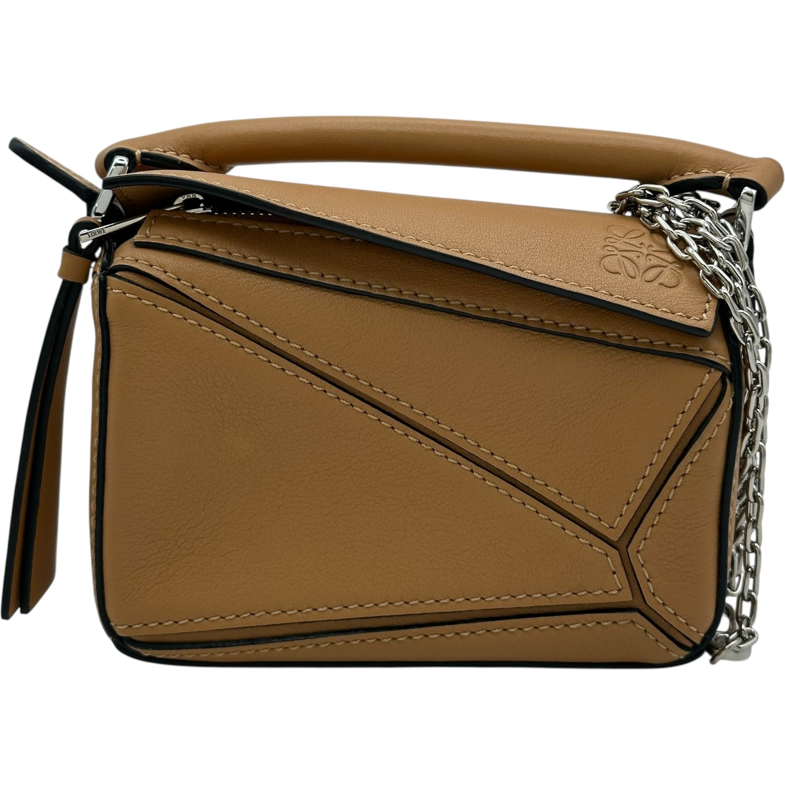 ロエベ LOEWE パズルバッグ ナノ キャメル カーフ レディース