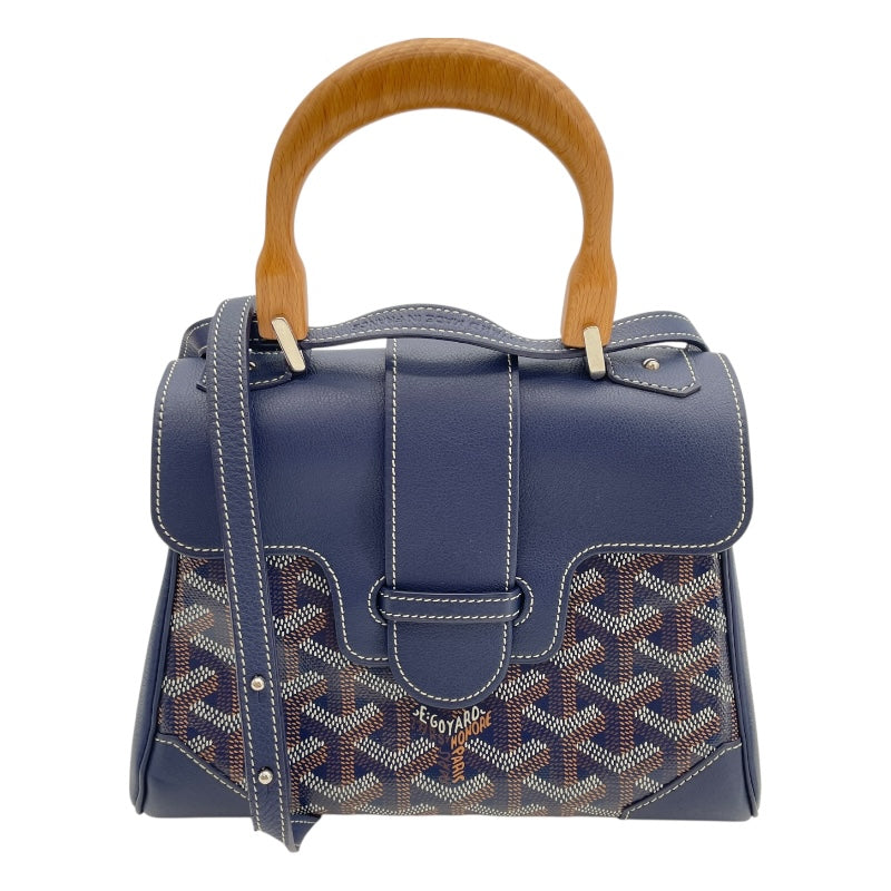 ゴヤール GOYARD サイゴンミニ ネイビー コーティングキャンバス