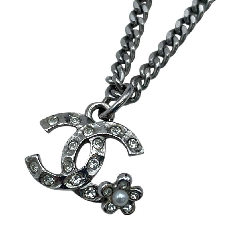 シャネル CHANEL ココマークチェーンネックレス シルバー メタル