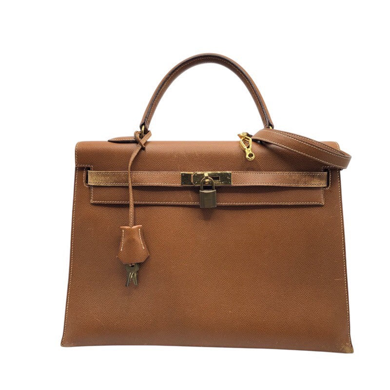 エルメス HERMES ケリー35 外縫い ◯S刻 ゴールド×GD金具 ヴォー