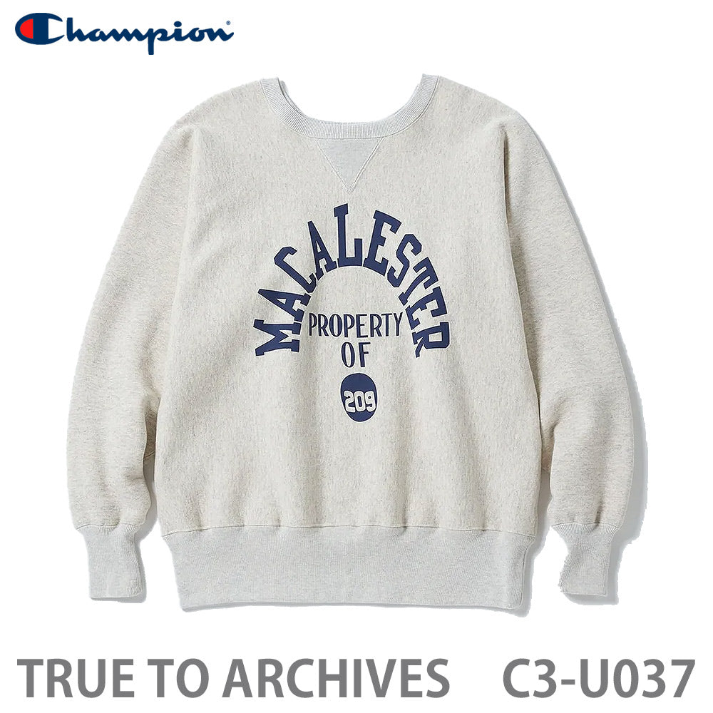 チャンピオン「TRUE TO ARCHIVES」1stパテントモデル プリント クルー