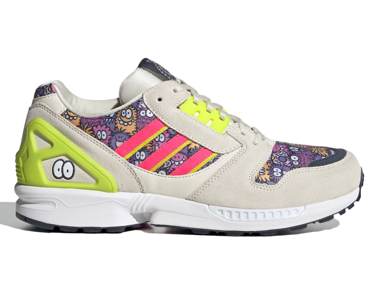 Adidas Men's ZX 8000 Low Shoes, Chalk White/Solar Pink/Team Semi