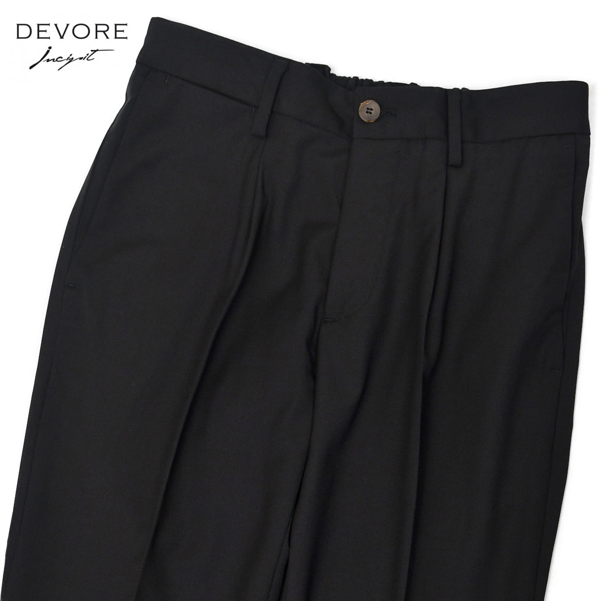 DEVORE Incipit【デヴォレインチピット】ワンプリーツイージーパンツ