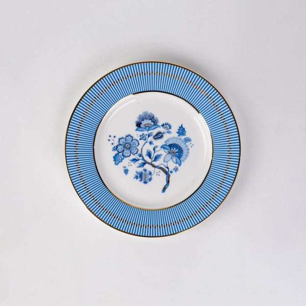 Bone China Blue Danube Dessert Plate, Set of 4