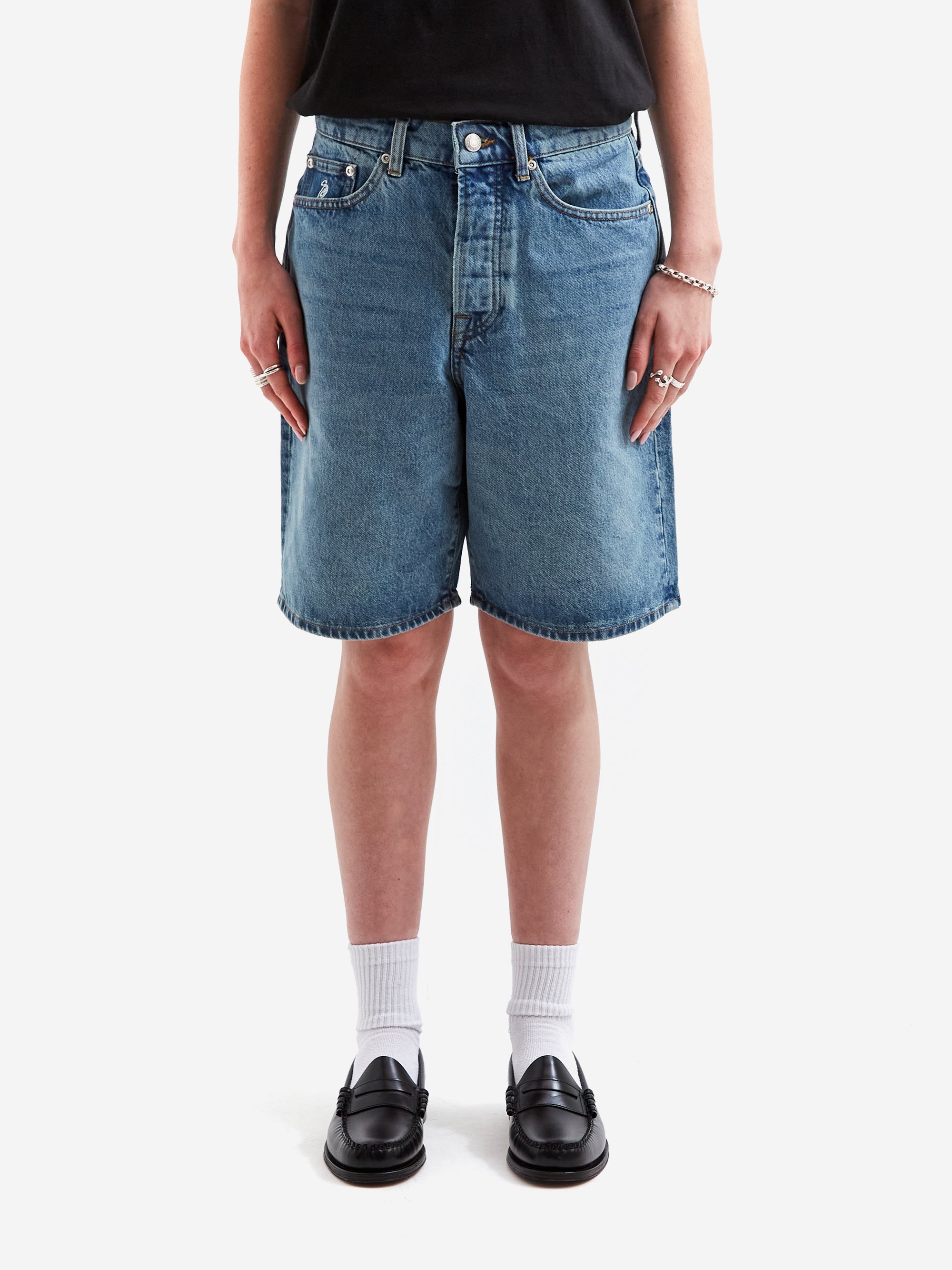 Stussy Big Ol Shorts Denim - Washed Blue – Goodhood