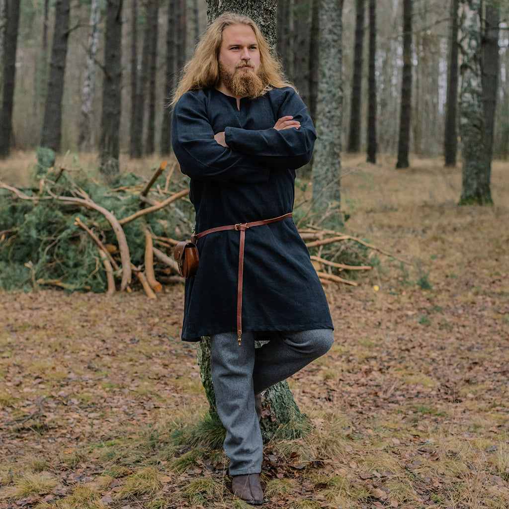 Viking Linen Tunic, Black – Grimfrost