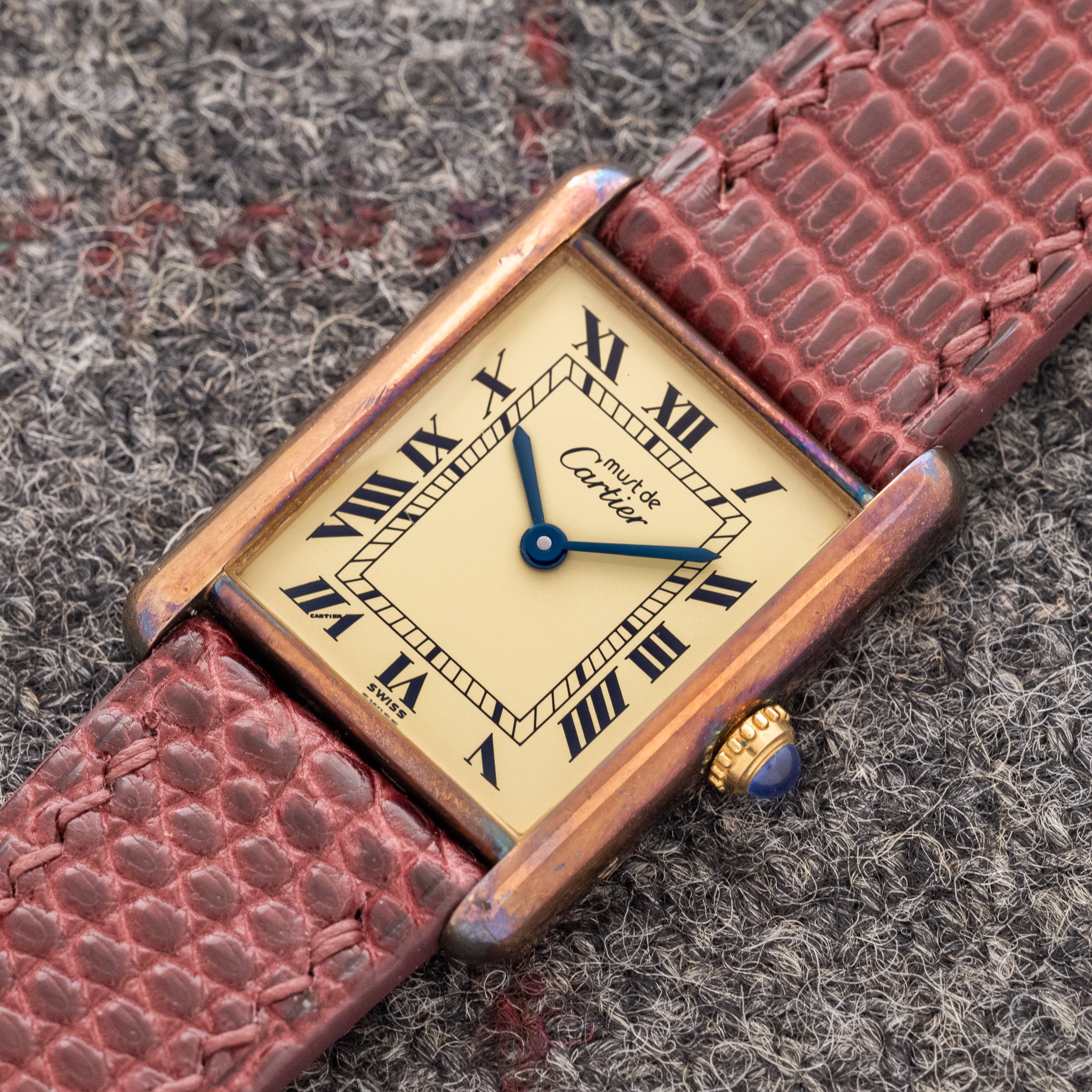 Cartier Must De Tank Classic Dial - Purple Patina – Huntington Company