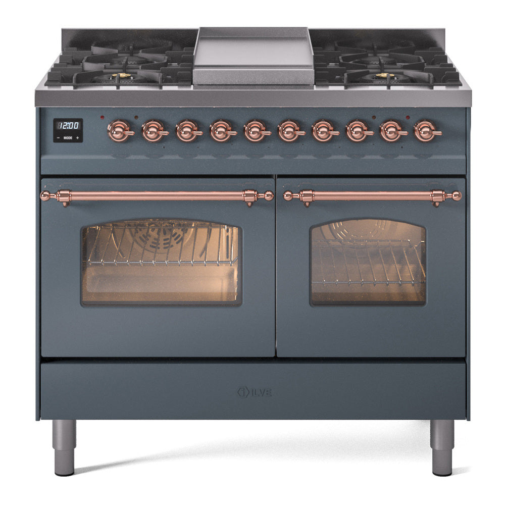 ILVE Nostalgie II 40-Inch Dual Fuel Freestanding Range with Removable