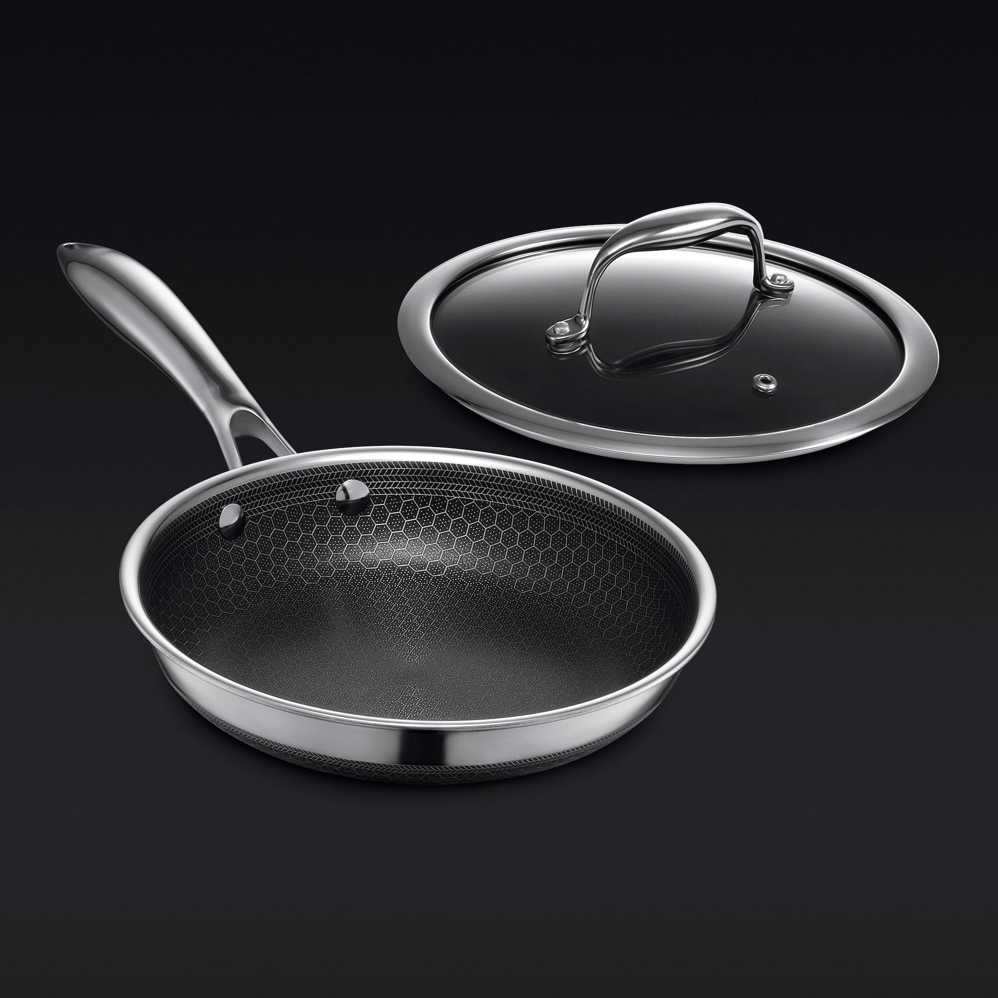 20 cm HexClad Hybrid Pan with Lid – ヘックスクラッド
