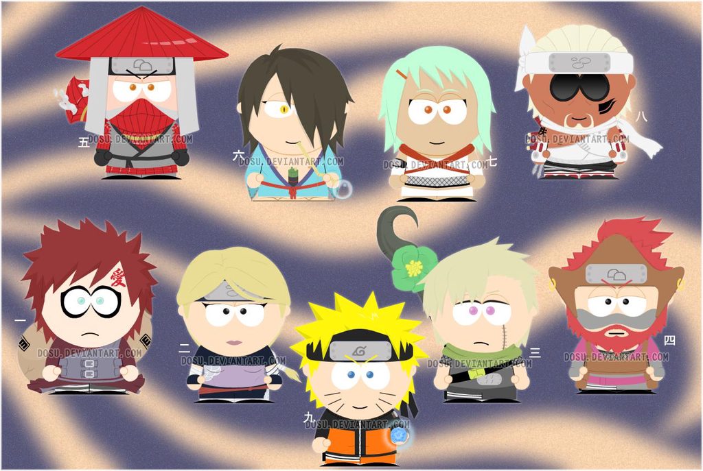 All of the jinchuriki as South Park characters : r/Naruto