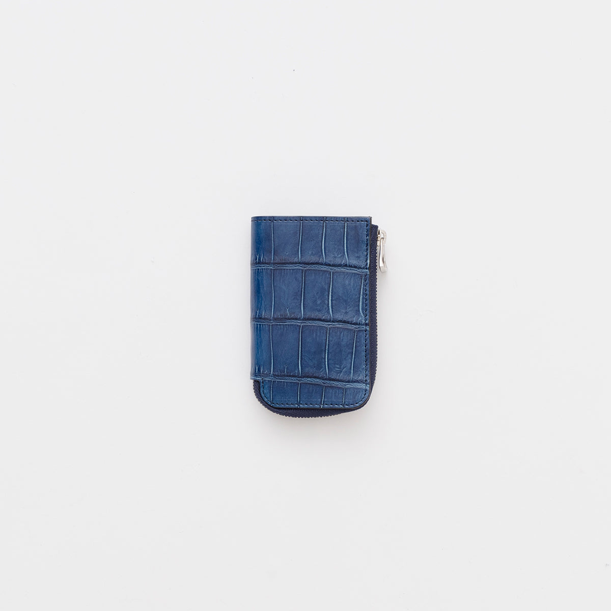 CRISTY KEY CARD CASE / AI CROCO｜藍染クロコダイルレザー スマート