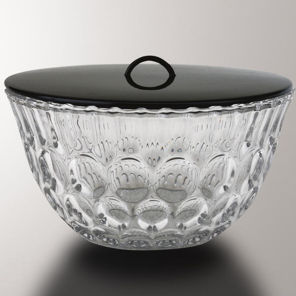茶器/茶道具 水指（水差し）】 ガラス（硝子） 平水指 水玉 水崎長寿作