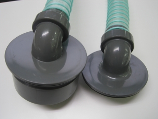 新明和前洗面排水ホースの新旧トラップ | 理美容機器専門パーツショップ