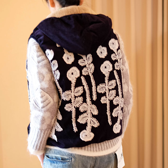ミナペルホネン frost garden ダウンベストnavy | Lin total fashion