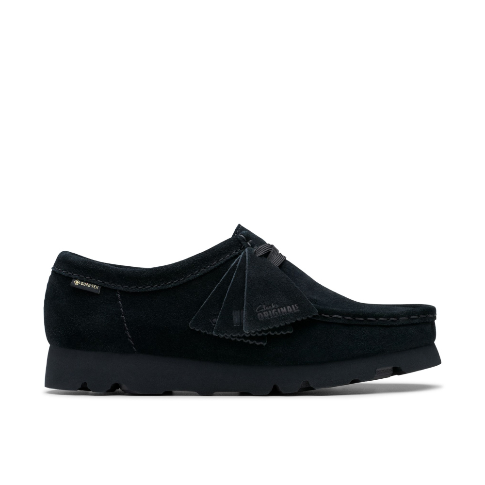 Clarks ORIGINALs-Wallabee. GTX女款真皮防水袋鼠鞋(黑色)CLF79258R