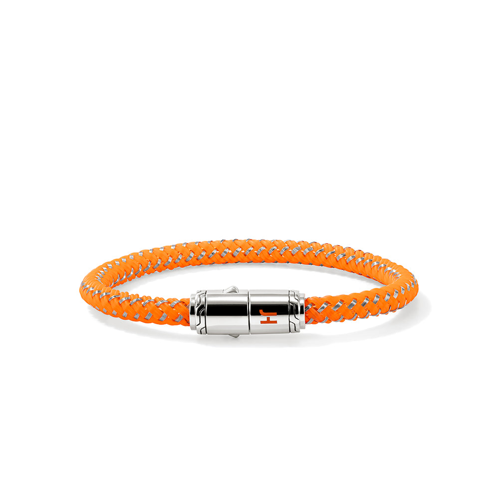 Cord Bracelet, Sterling Silver, Rubber|BU98688ORST – John Hardy