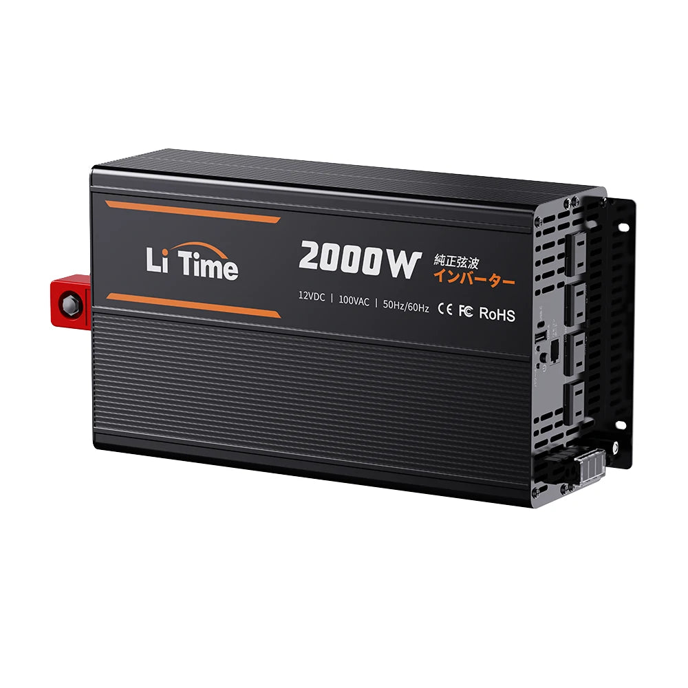 LiTime 12V 2000W正弦波インバーター｜高効率DC AC変換＆車中泊