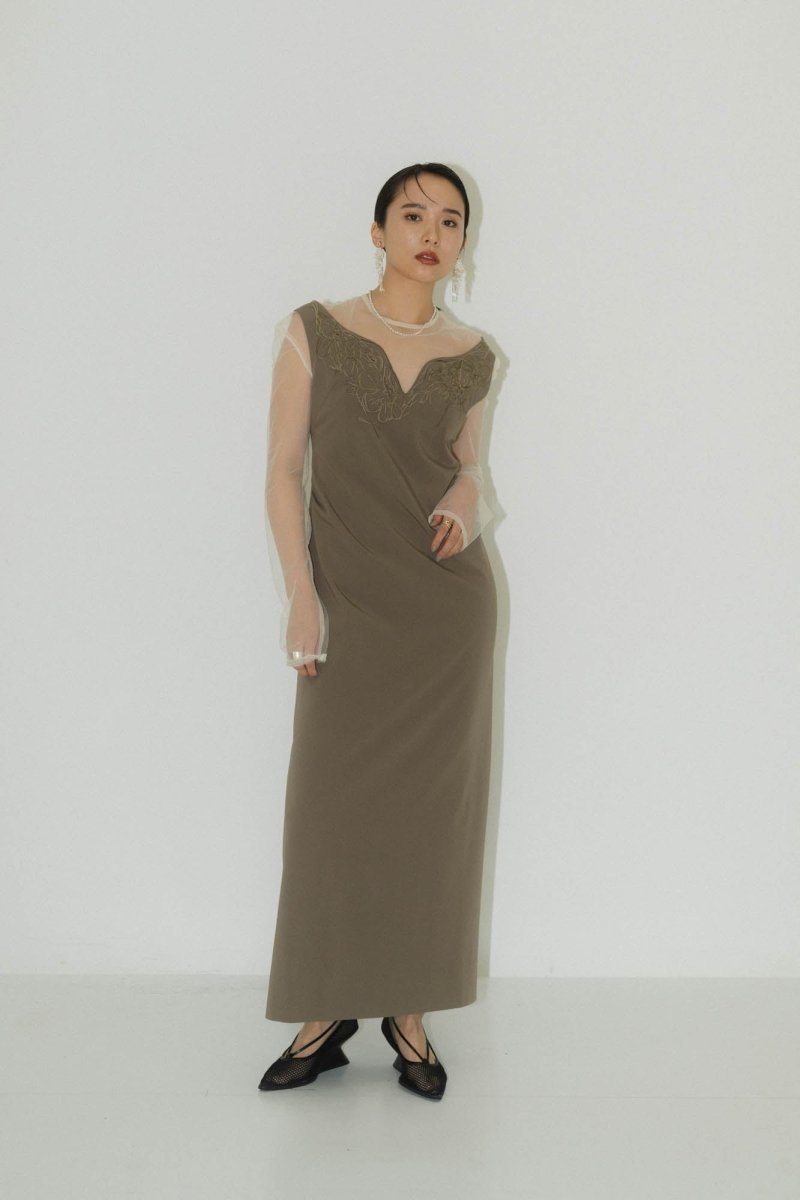 off shoulder design one piece/khaki | KNUTH MARF