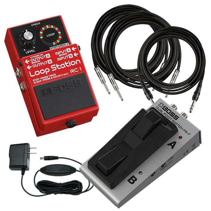 Boss RC-1 Loop Station Pedal COMPLETE PEDAL BUNDLE – Kraft Music