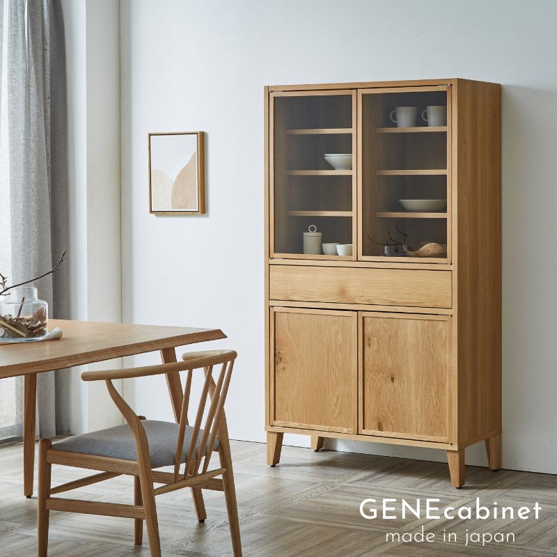 GENE】キャビネット｜開き戸 キッチンボード 食器棚 – 河口家具製作所